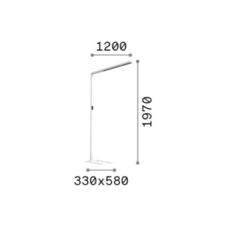 Ideal Lux - Comfort2 Nero Lampada da terra